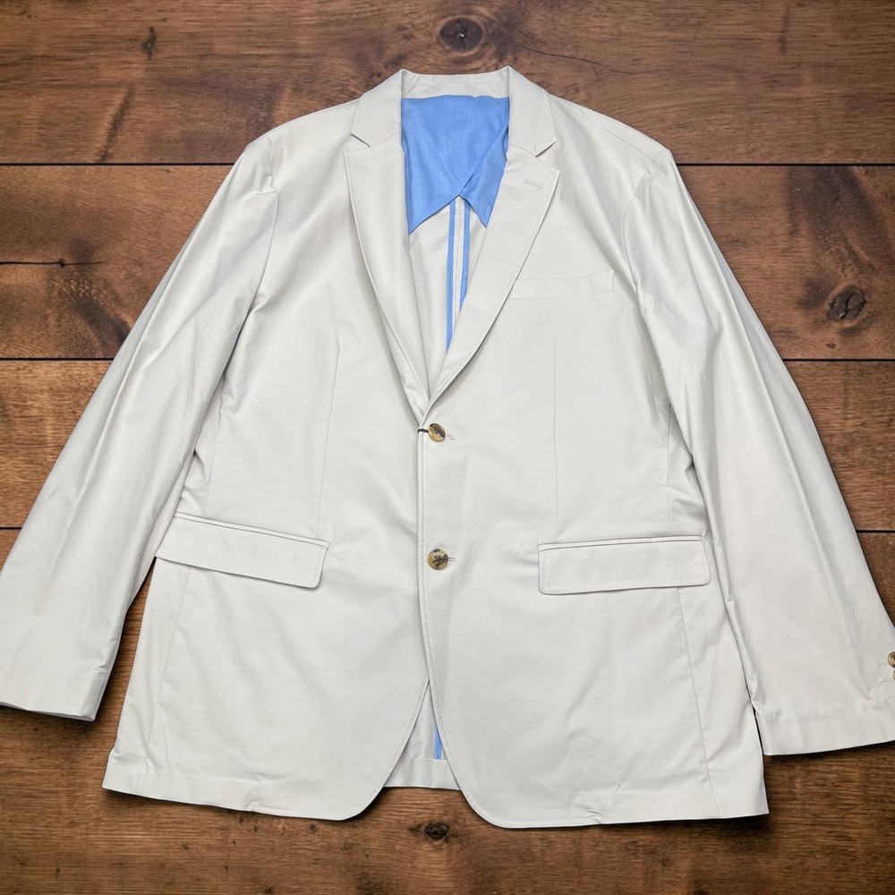 Club Room Mens Performance Water Repellent Summer Blazer Stone Wall Beige XL 46R